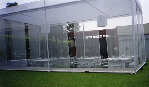 toldo con tela organza